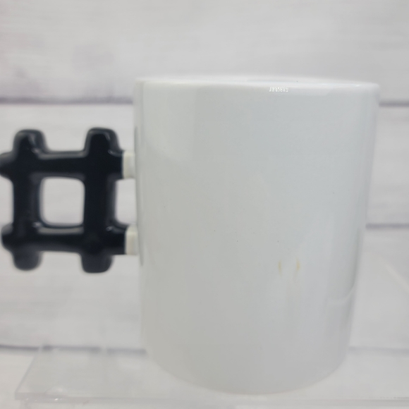 Kikkerland Hashtag White Ceramic Coffee Mug - Picture 9 of 13